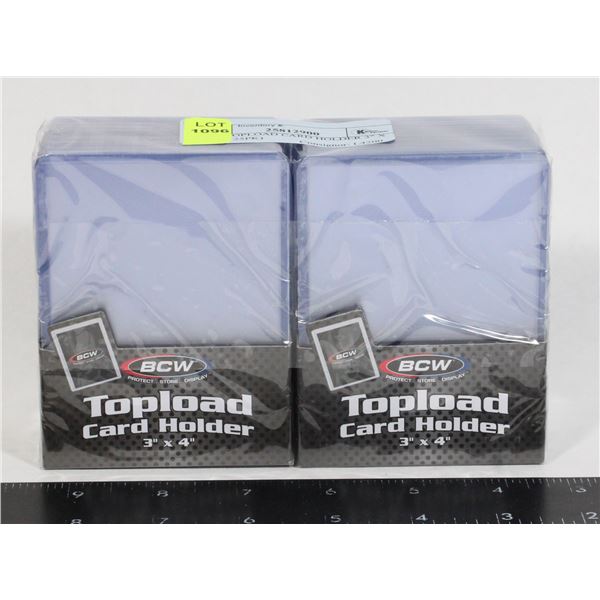 BCW TOP LOAD CARD HOLDER 3" X 4" (2 X 25PK)