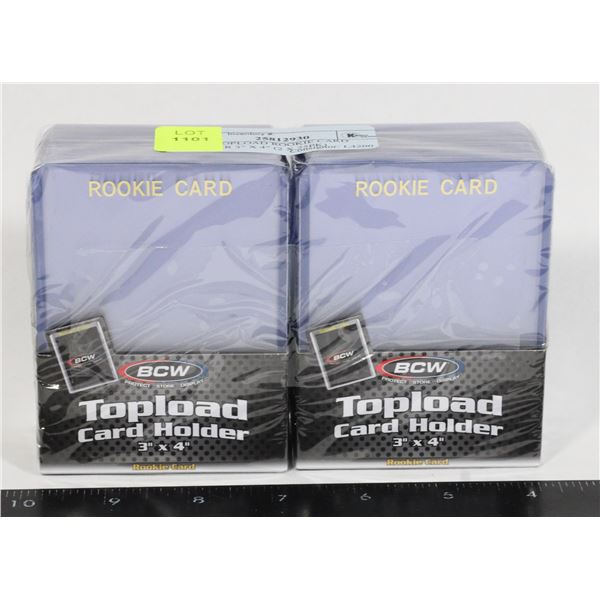BCW TOP LOAD ROOKIE CARD HOLDER 3" X 4" (2 X 25PK)
