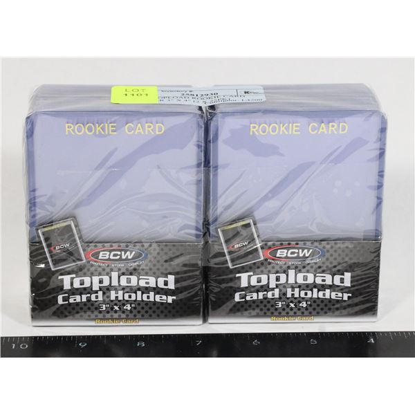 BCW TOP LOAD ROOKIE CARD HOLDER 3" X 4" (2 X 25PK)