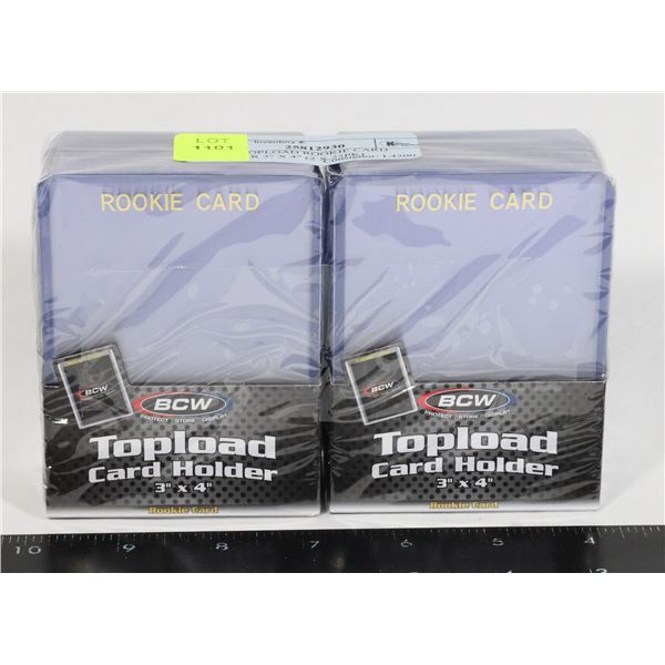 BCW TOP LOAD ROOKIE CARD HOLDER 3" X 4" (2 X 25PK)