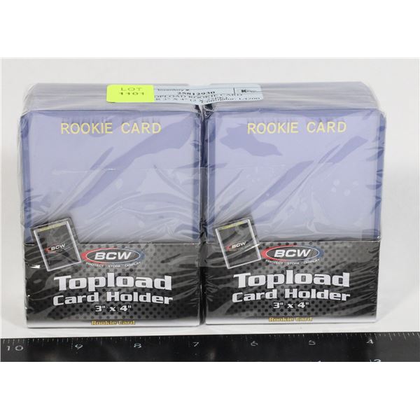 BCW TOP LOAD ROOKIE CARD HOLDER 3" X 4" (2 X 25PK)