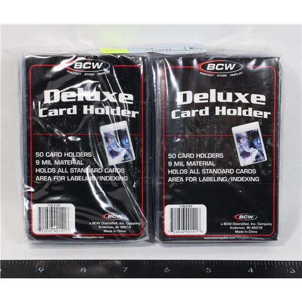 BCW DELUXE CARD HOLDERS (2 X 50PK)