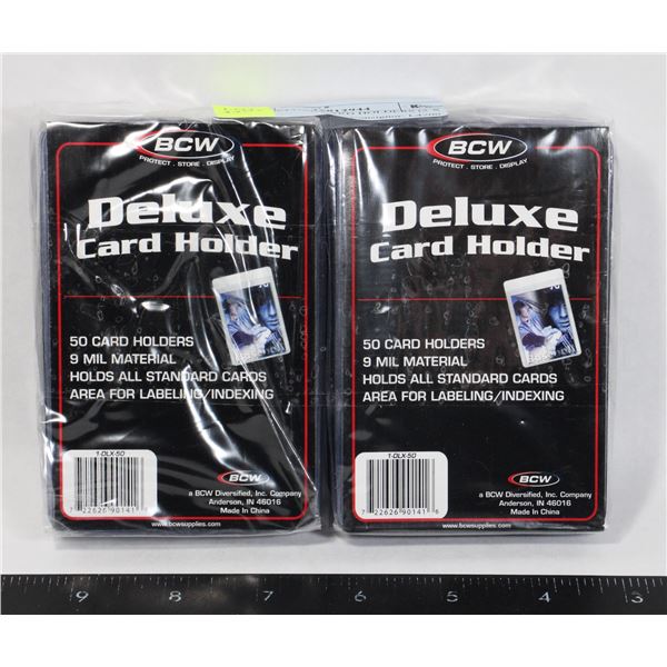 BCW DELUXE CARD HOLDERS (2 X 50PK)