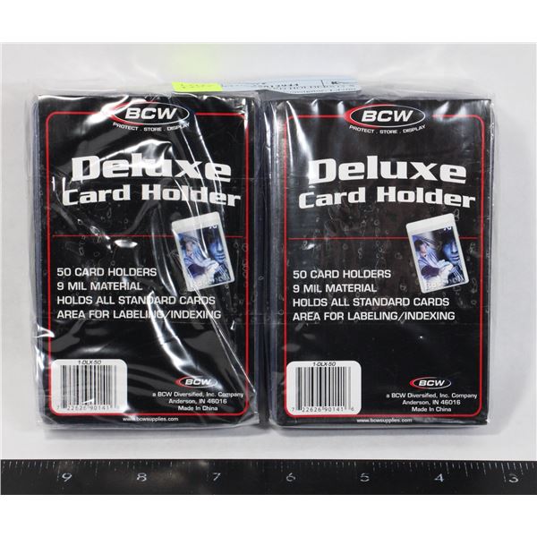 BCW DELUXE CARD HOLDERS (2 X 50PK)