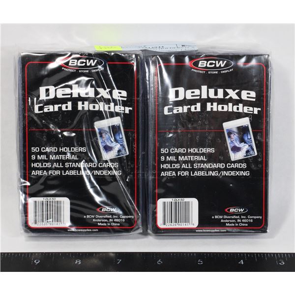 BCW DELUXE CARD HOLDERS (2 X 50PK)