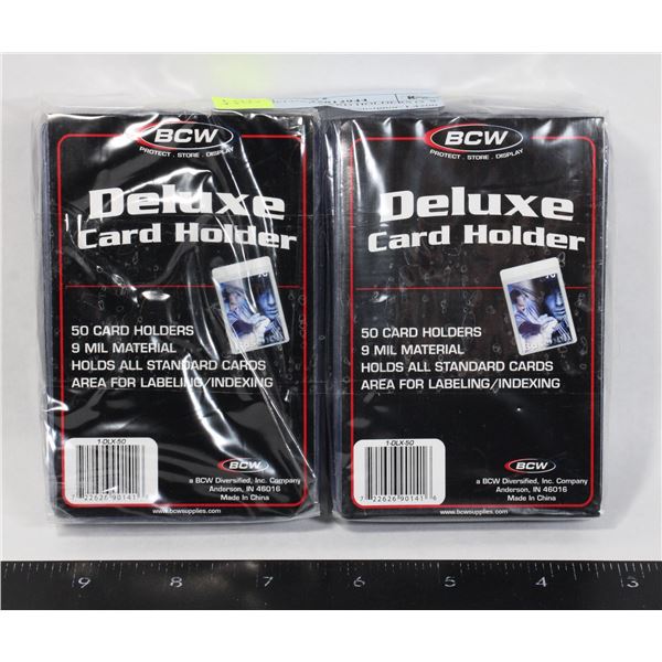 BCW DELUXE CARD HOLDERS (2 X 50PK)