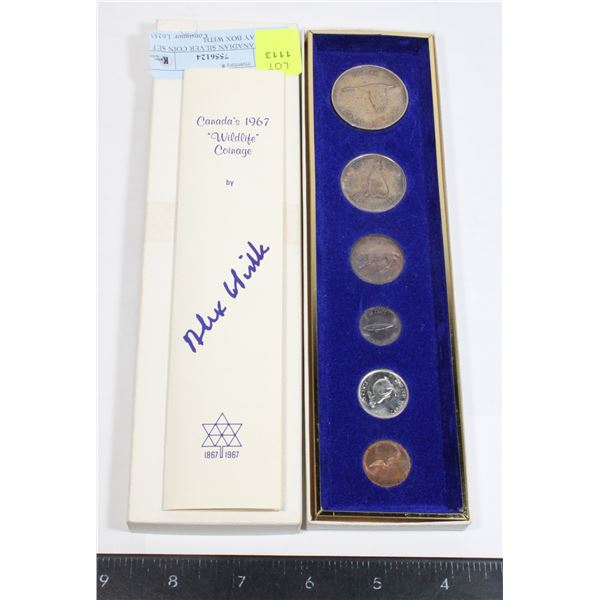 1967 CANADIAN SILVER COIN SET IN DISPLAY BOX WITH