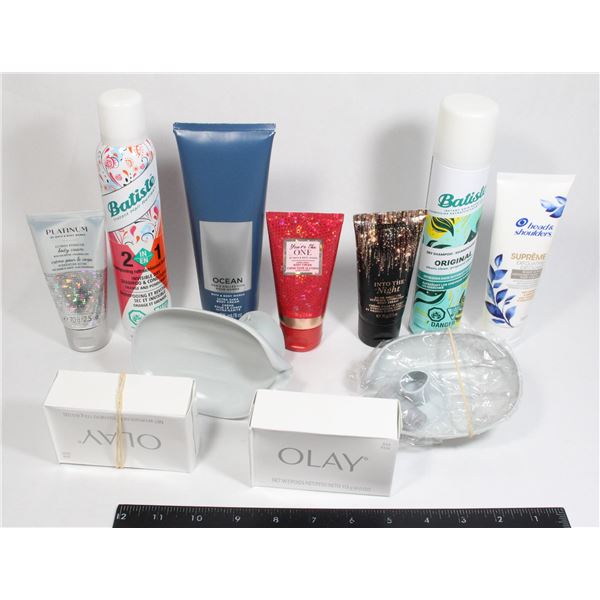 IVORY SOAP IN SOAP HOLDERS AND OTHER BEAUTY