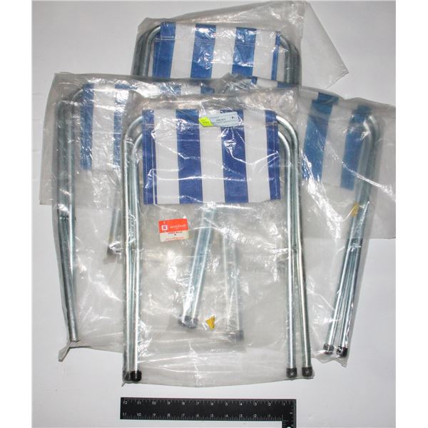 FOUR NEW LAWN/CAMPING STOOLS