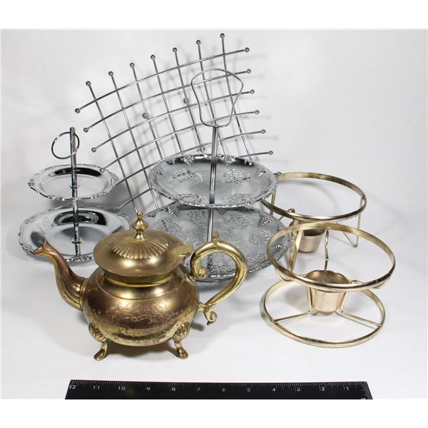 BOX OF SERVING DISHES