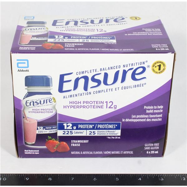 ENSURE HIGH PROTEIN 12G (6x235ML) EXP: 2026/AUG/1