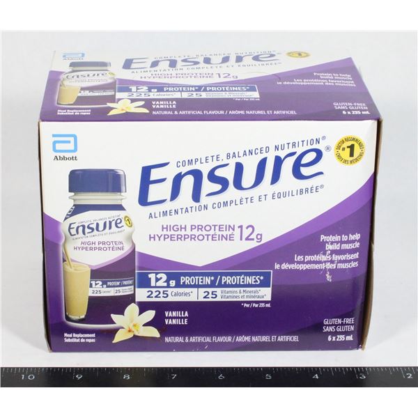 ENSURE HIGH PROTEIN 12G (6x235ML) EXP: 2026/JUNE/1