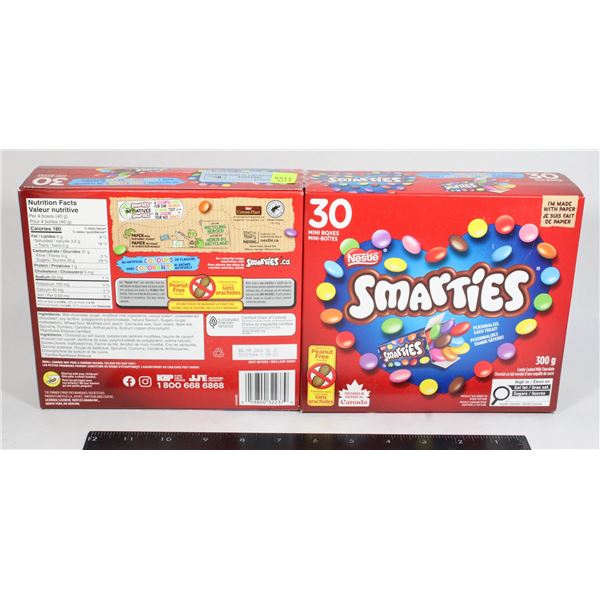 PAIR OF SMARTIES 30 MINI BOXES (2 X 300G)