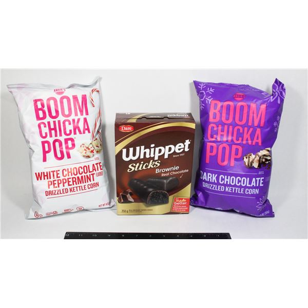 BOOM CHICKA POP ASSORTED FLAVORS & WHIPPET STICKS