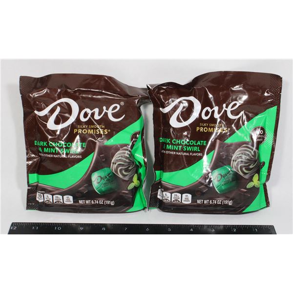 DOVE DARK CHOCOLATE & MINT SWIRL (2 X 191G)