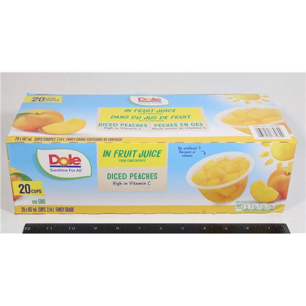 CASE OF DOLE DICED PEACHES IN FRUIT JUICE