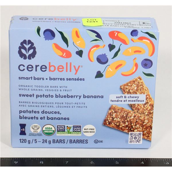 CEREBELLY SMART BARS ORGANIC TODDLER BARS (5X24G)