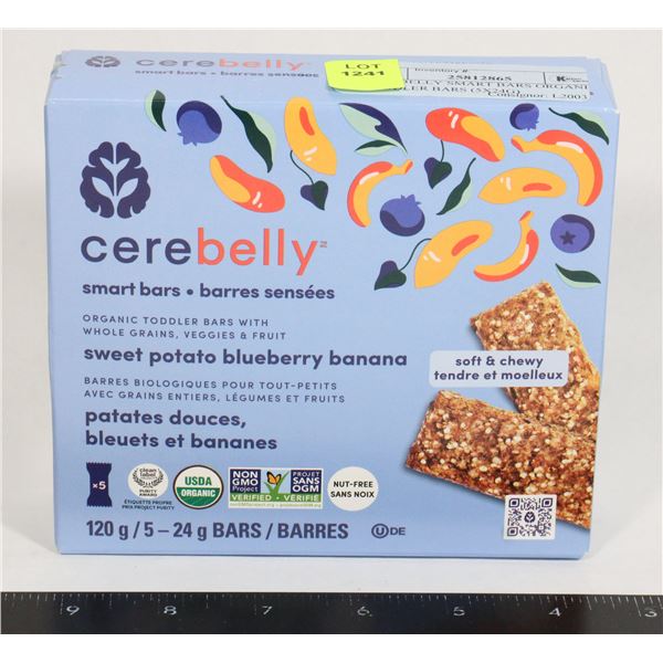 CEREBELLY SMART BARS ORGANIC TODDLER BARS (5X24G)