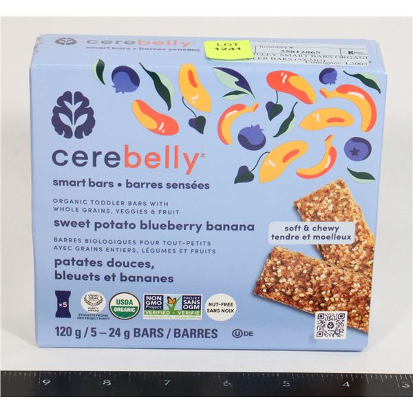 CEREBELLY SMART BARS ORGANIC TODDLER BARS (5X24G)