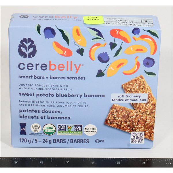 CEREBELLY SMART BARS ORGANIC TODDLER BARS (5X24G)