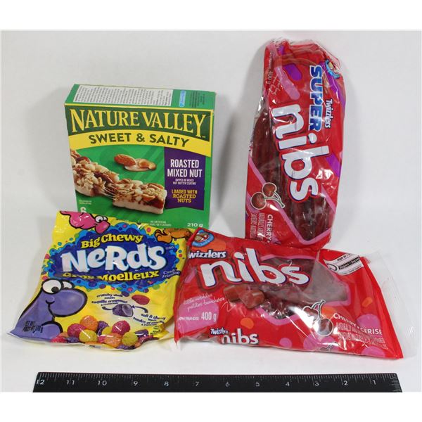 SNACK PACK VARIETY - NUT BARS, NIBS, NERDS