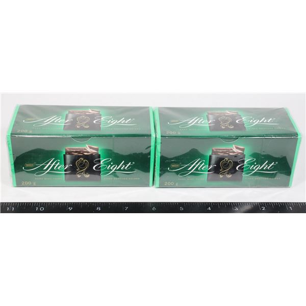 PAIR OF AFTER EIGHT DARK MINT THINS (2 X 200G)