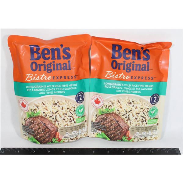 TWO BEN'S ORIGINAL RICE. LONG GRAIN & WILD RICE