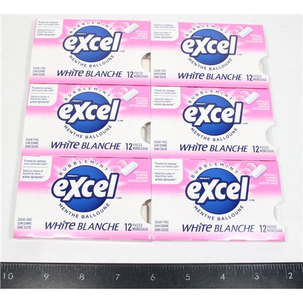 LOT OF 6 EXCEL BUBBLE MINT GUM