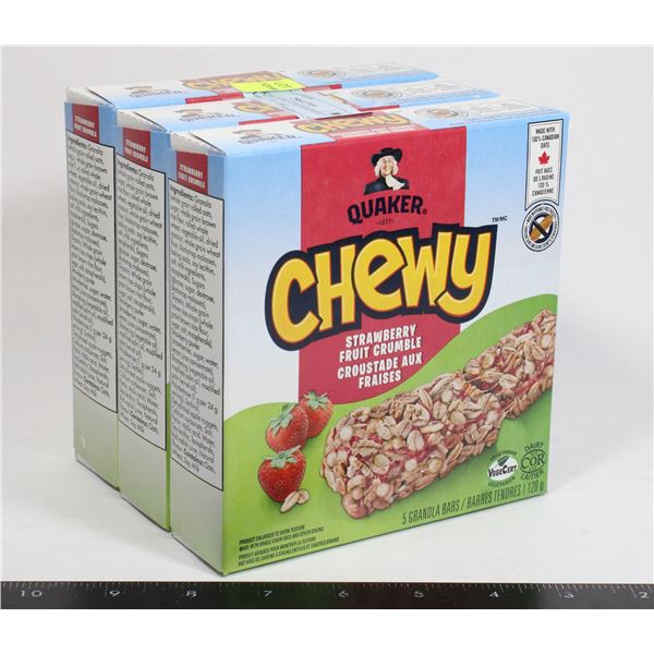 QUAKER CHEWY STRAWBERRY FRUIT CRUMBLE (3 X 120G)