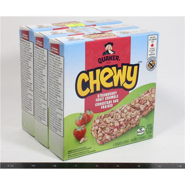 QUAKER CHEWY STRAWBERRY FRUIT CRUMBLE (3 X 120G)