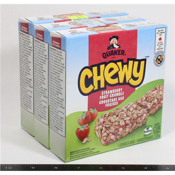 QUAKER CHEWY STRAWBERRY FRUIT CRUMBLE (3 X 120G)