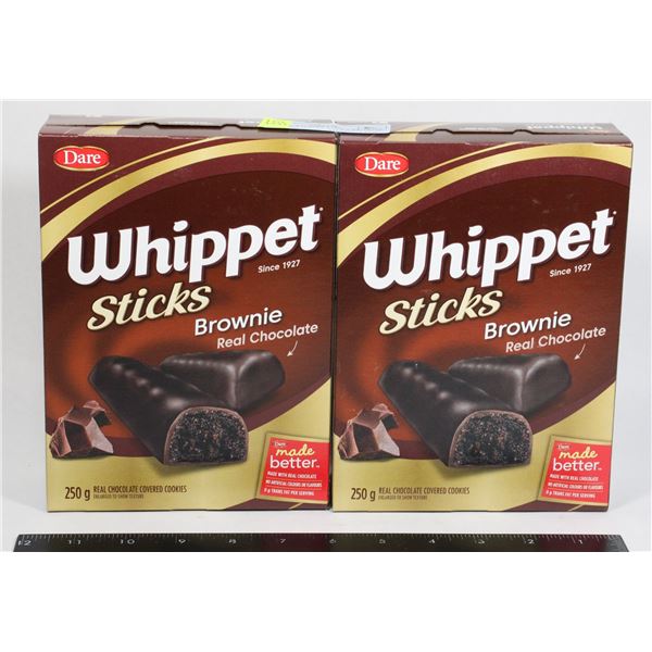 PAIR OF WHIPPET STICKS BROWNIE (2 X 250G)