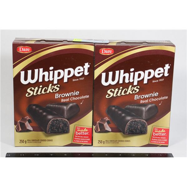 PAIR OF WHIPPET STICKS BROWNIE (2 X 250G)