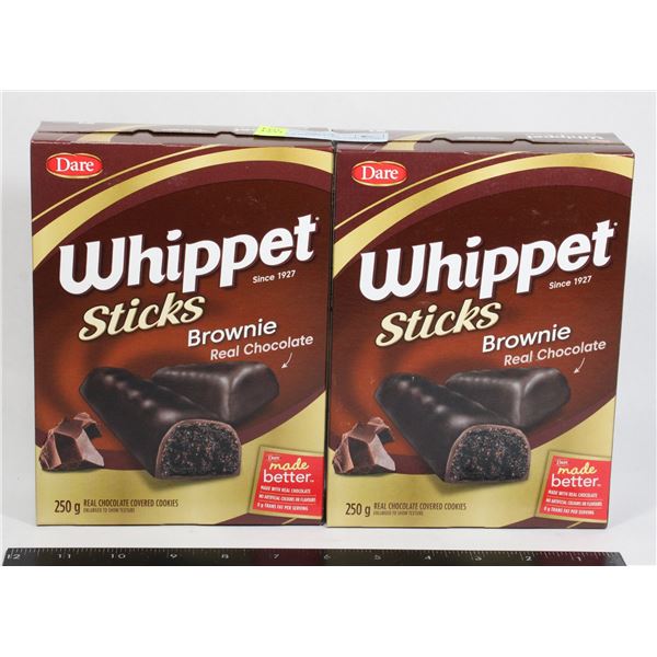PAIR OF WHIPPET STICKS BROWNIE (2 X 250G)