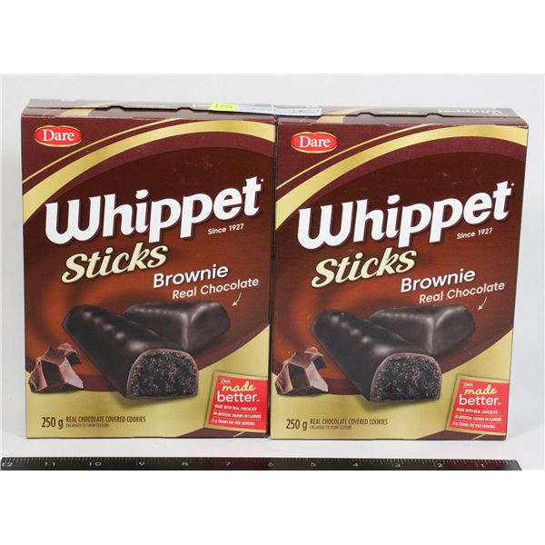 PAIR OF WHIPPET STICKS BROWNIE (2 X 250G)
