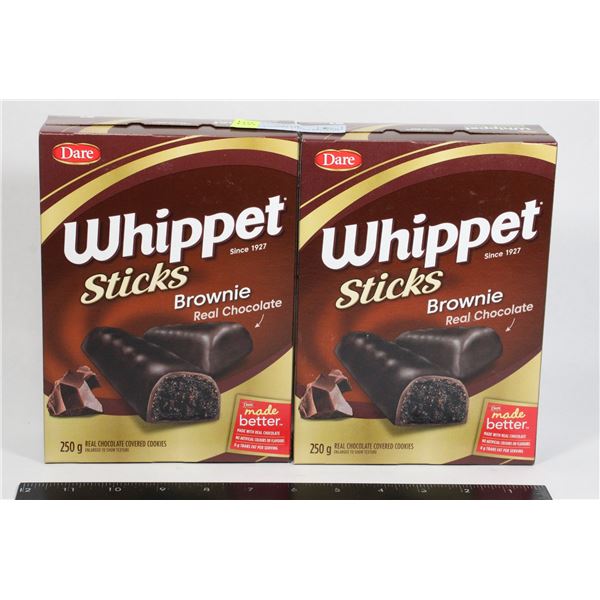 PAIR OF WHIPPET STICKS BROWNIE (2 X 250G)