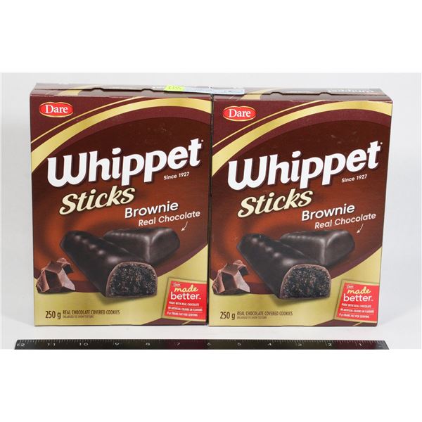 PAIR OF WHIPPET STICKS BROWNIE (2 X 250G)
