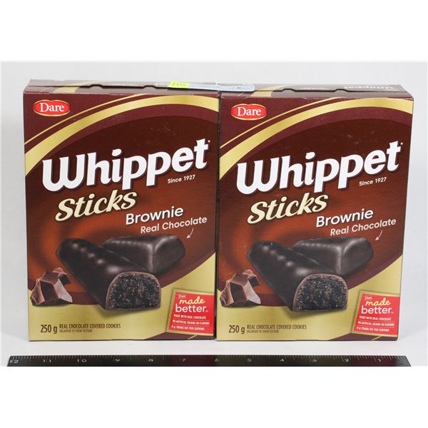 PAIR OF WHIPPET STICKS BROWNIE (2 X 250G)
