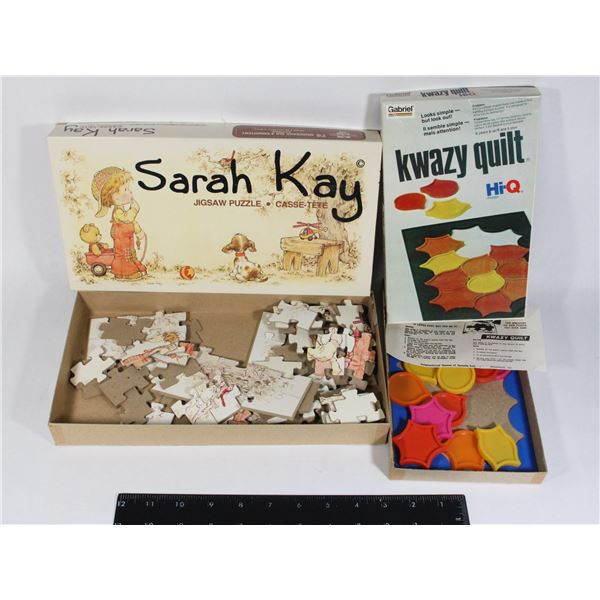 SARAH KAY JIGSAW PUZZLE / KWAZY QUILT HI-Q PUZZLE