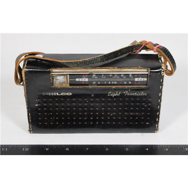 VINTAGE PHILCO EIGHT TRANSISTOR PORTABLE RADIO