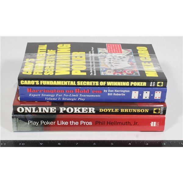 COLLECTION OF 4 POKER BOOKS