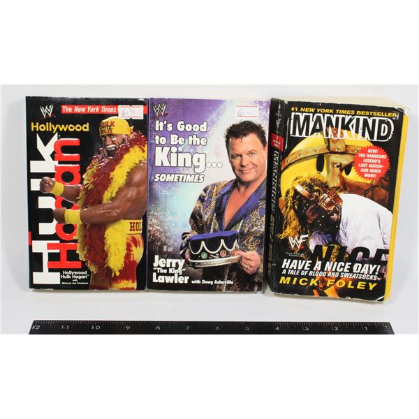 COLLECTION OF 3 WWE SOFTCOVER BOOKS