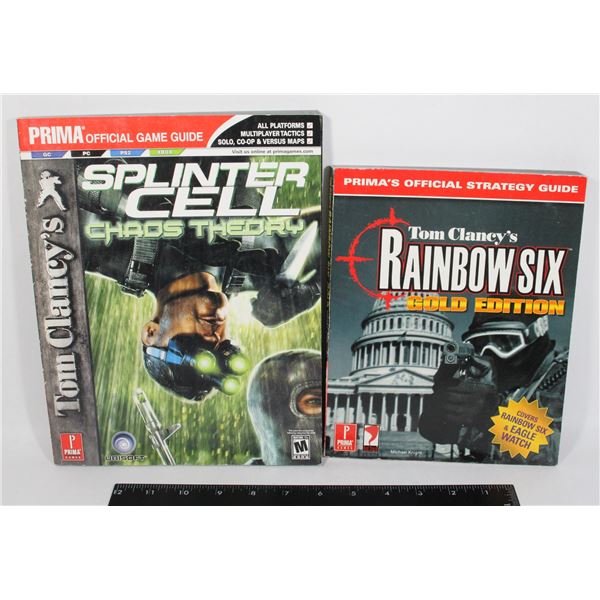 LOT OF 2 TOM CLANCY'S GAMING GUIDES, RAINBOW SIX