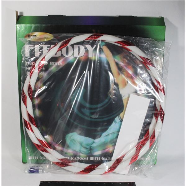 NEW FITBODY LED LIGHT UP HULA HOOP -RED