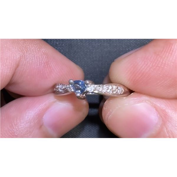 *^2.36 ct Certified Silver Tanzanite gemstone Ring -Size 7 ($1,484 Appraisal)
