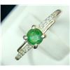Image 1 : *^1.4 ct Certified Silver Emerald gemstone Ring - Size 7  ($1,193 Appraisal)