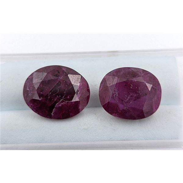 *^10.98 ct Certified Madagascar Ruby gemstone Pair ($21,960 Appraisal)