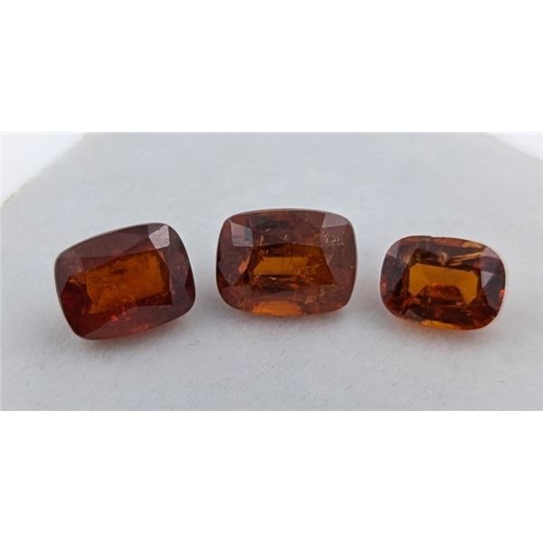 *^9.56 ct Certified Spessartite Garnet gemstone Parcel ($9,000 Appraisal)