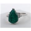 Image 2 : *^2.5 ct Certified Silver Emerald gemstone Ring - Size 6 ($3,930 Appraisal)
