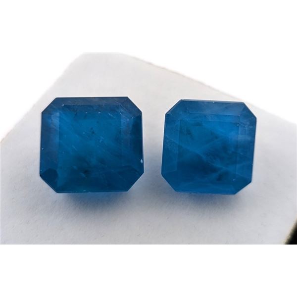 *^42.13 ct Certified Metallic Blue Fluorite gemstone Pair ($10,533 Appraisal)